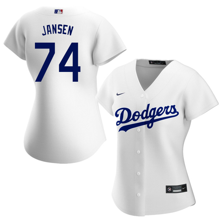 Nike Women #74 Kenley Jansen Los Angeles Dodgers Baseball Jerseys Sale-White
